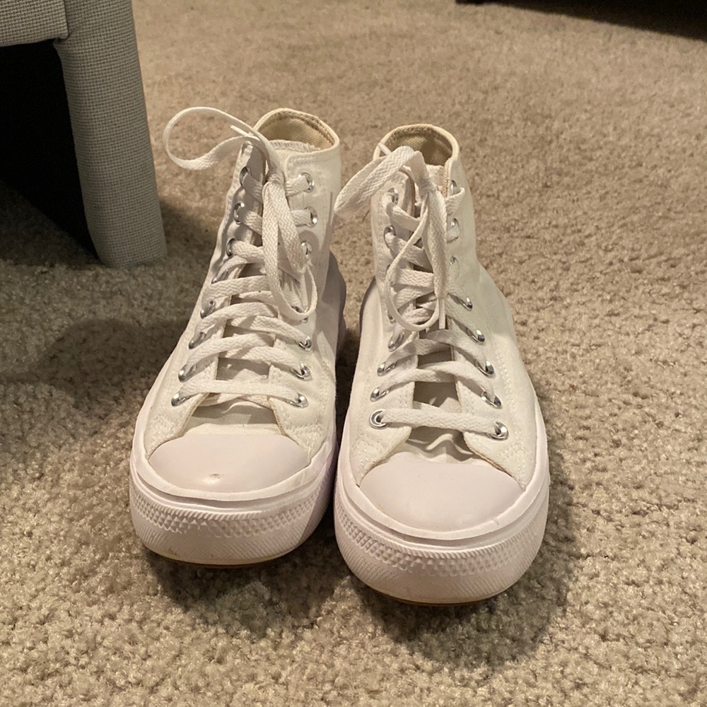 White platform converse